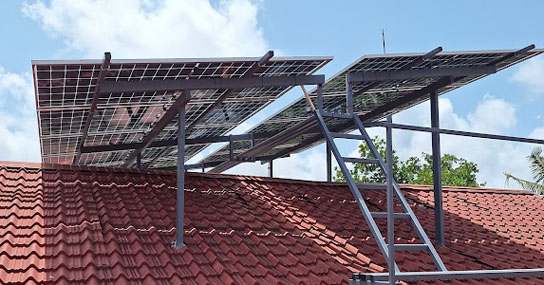 5 kw Ongrid solar system installation by Rysun at Aluva.