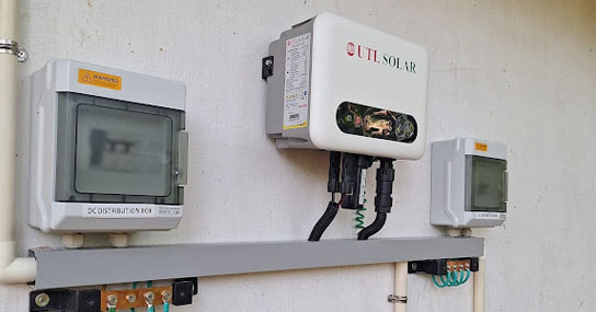 3kw Solar Ongrid plant installation by Rysun at Kombidi