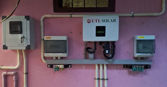 5kw Ongrid Solar Power plant installation by Rysun at Kuhikkattusery, Thrissur