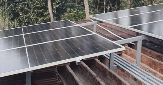 3kw Ongrid solar plant installation by Rysun at Nilambur.