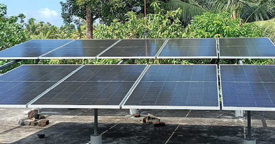 5kw Solar Ongrid Power plant installation by Rysun Solar at Paipad, Alappuzha.